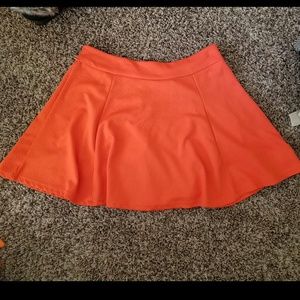 Orange mini skirt